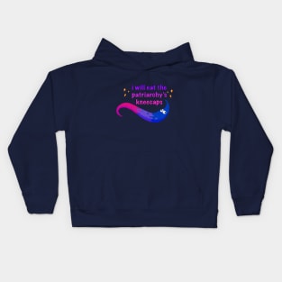 Bi pride worm eats the patriarchy Kids Hoodie